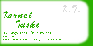 kornel tuske business card