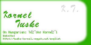 kornel tuske business card